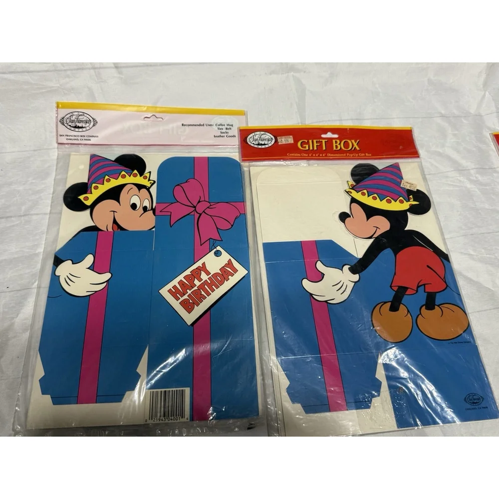 5 Mickey Minnie Mouse Snoopy Vintage Gift Box San Francisco Pop Up Disney Gift